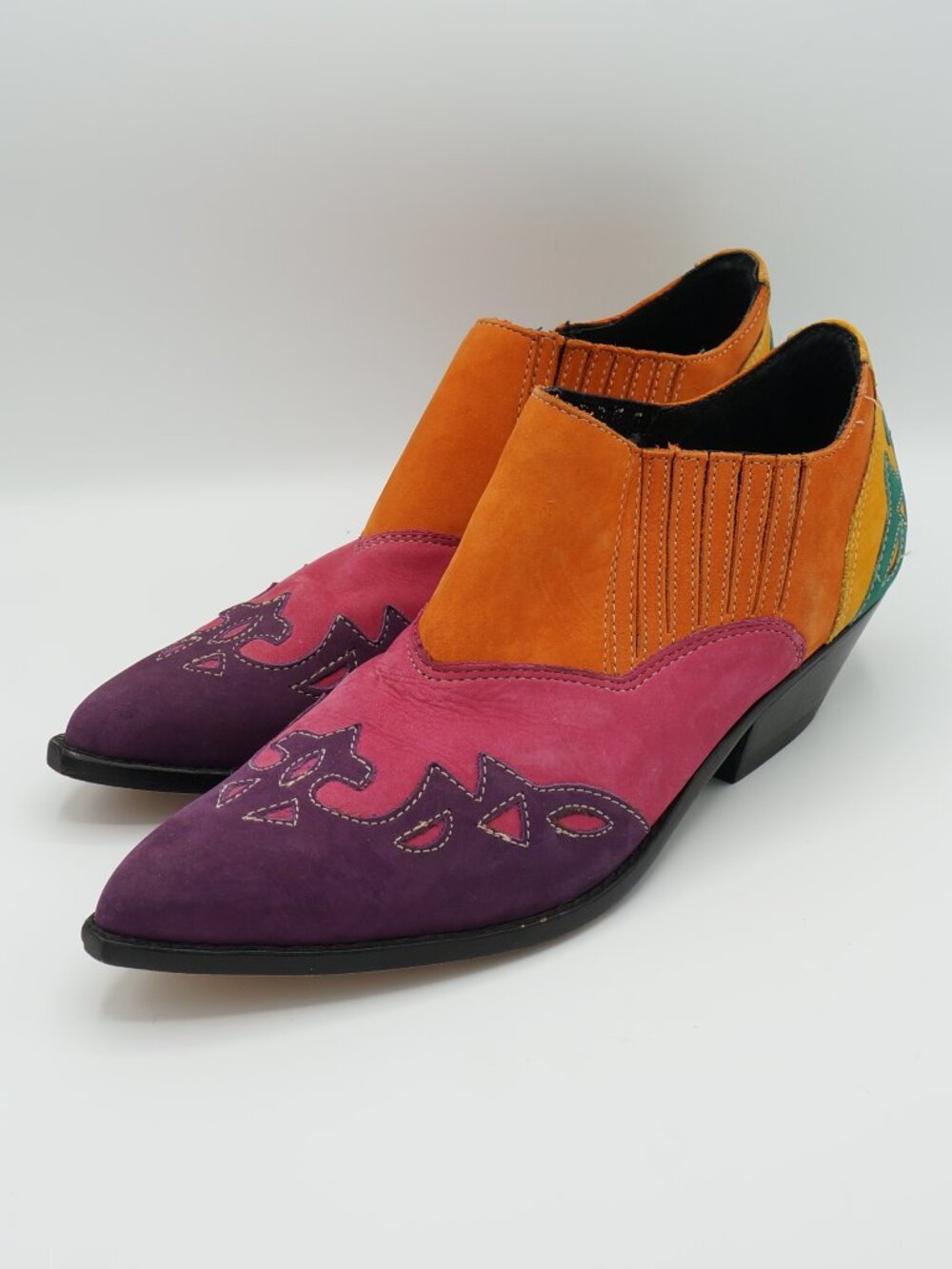 Circle S by Corral Women’s Vintage Suede Western Shooties Multi-Color Size 8.5 M